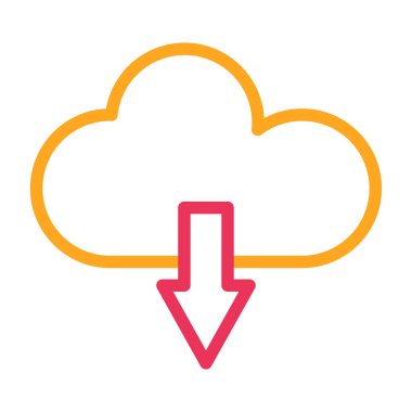 bulut indirme vektörü simgesi