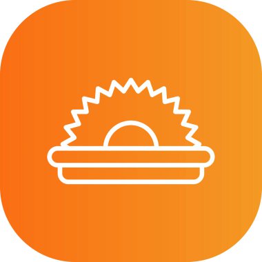 güzel güneş vektör çizgisi simgesi