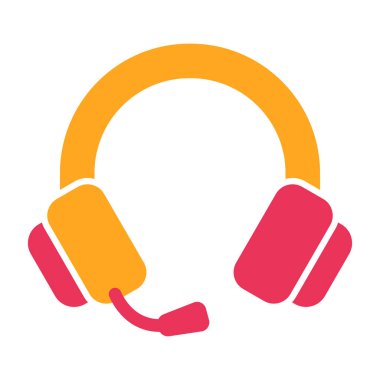 Kulaklık. Web simgesi basit illüstrasyon