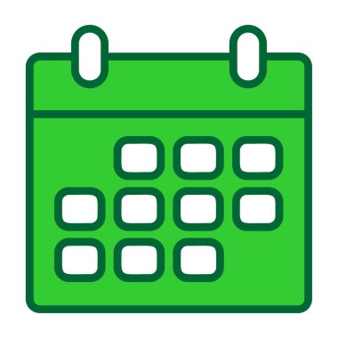 Takvim simgesi vektör illüstrasyonu