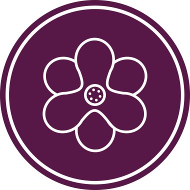 Çiçek simgesinin vektör illüstrasyonu