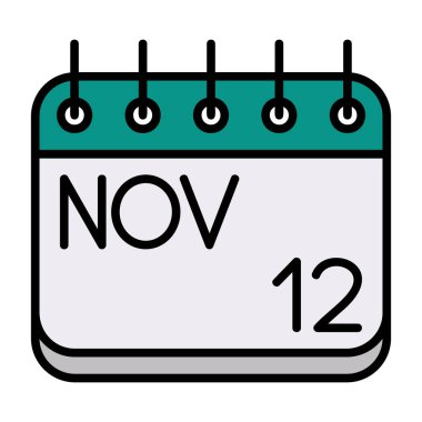 Kasım simgesinin tarihli takvim