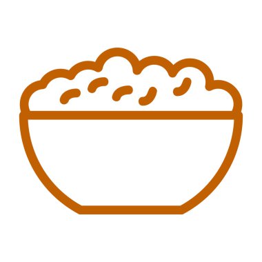 pirinç lapası ikonu, çizgi stili