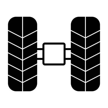 Araba simgesinin vektör illüstrasyonu