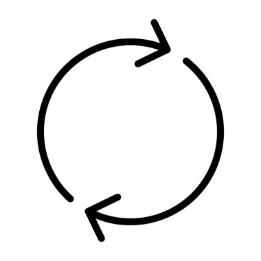 çember ok çizgisi simgesi, vektör illüstrasyonu