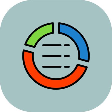 Pasta grafiği vektör illüstrasyonu