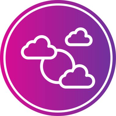 Bulut simgesi vektör illüstrasyonu