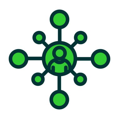 ağ bağlantısı düz renk vektörü simgesi