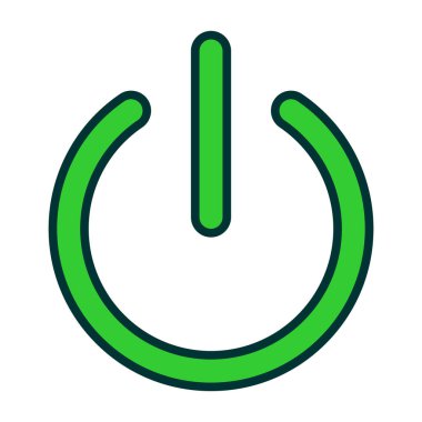 Bir güç simgesinin vektör illüstrasyonu