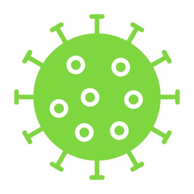 Corona virüs simgesi, düz stil