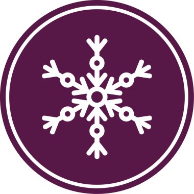 Kar tanesi. Web simgesi basit illüstrasyon