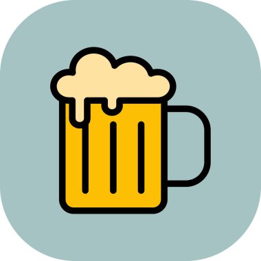 bira kupası simgesi, vektör tasarımı