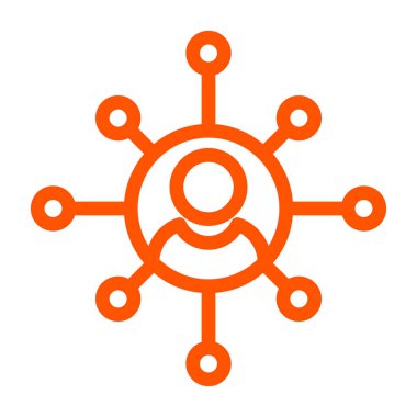 bağlantı vektörü ince çizgi renk simgesi