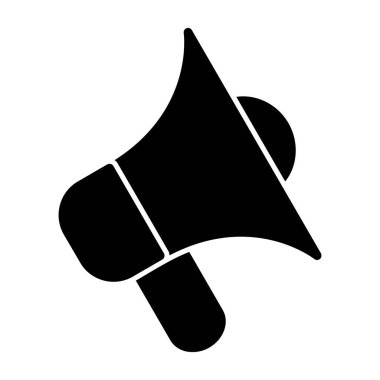 Megafon ağ simgesi basit vektör illüstrasyonu