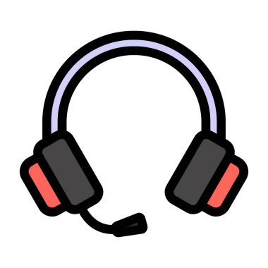 kulaklık simgesi vektör illüstrasyonu