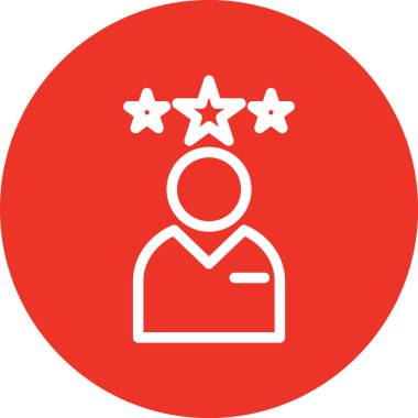 Kullanıcı yıldızı, yıldız, yıldız, yıldız simgesinin vektör illüstrasyon simgesi