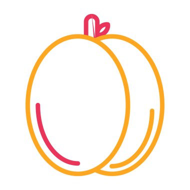 Çizgi film elmasının vektör çizimi