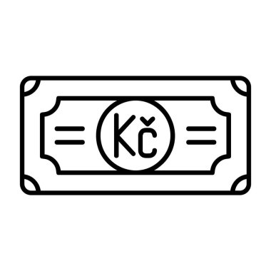 Para ikonu. Taslak para birimi vektör simgesi. düzenlenebilir vuruş