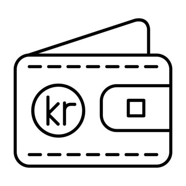 Cüzdan ikonu. Beyaz arkaplanda izole edilmiş web tasarımı için ana para vektörü simgesi