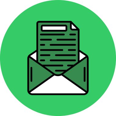 zarf e- posta simgesi vektör illüstrasyonu