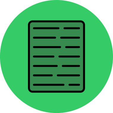 Belge simgesinin vektör illüstrasyonu