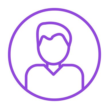 avatar erkek kişisi simgesi ana hatlar biçiminde