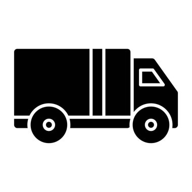 kamyon simgesi, vektör illüstrasyonu