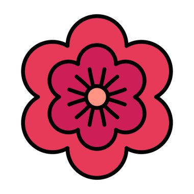 çiçek simgesi vektör illüstrasyonu
