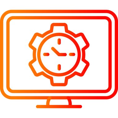 Zaman doldu. Web simgesi basit tasarım