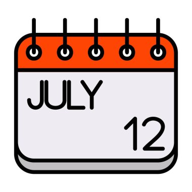 Takvim simgesi tasarımı, vektör illüstrasyonu