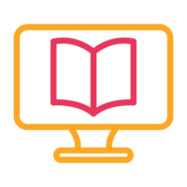 Kitapların vektör çizimine sahip dizüstü bilgisayar