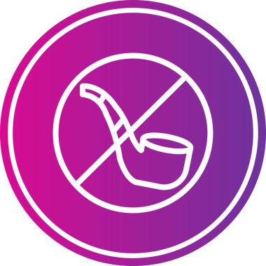 Sigara içme simgesi yok, basit vektör illüstrasyonu