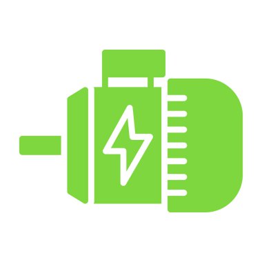 pil şarj ikonu. yeşil enerji sembolü.