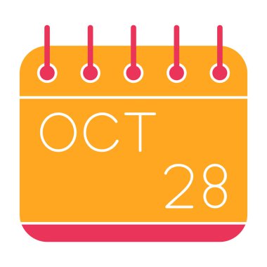 Ekim simgesinin numarasına sahip takvim