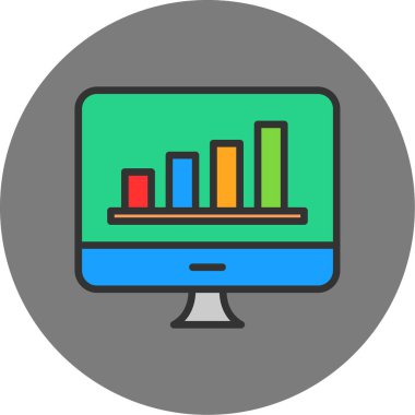 analitik düz vektör simgesi