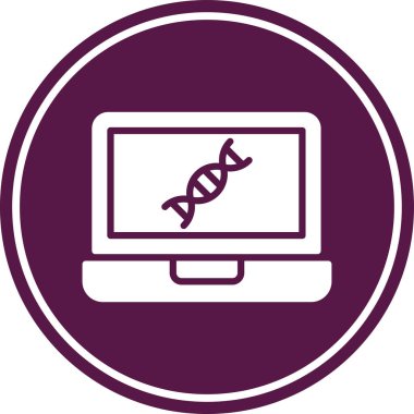 vector illustration of modern b lack icon of dna