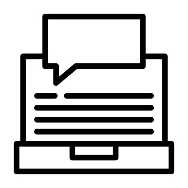 İleti içeren konuşma balonu, satır simgesi tasarımı