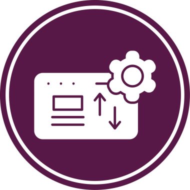 Oklu web sayfası, web sitesinin vektör illüstrasyonu