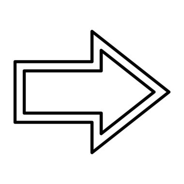 Ok Sağ simgesi, vektör illüstrasyonu