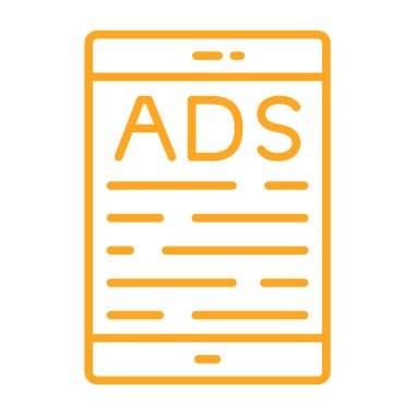 reklam simgesi vektör illüstrasyonu