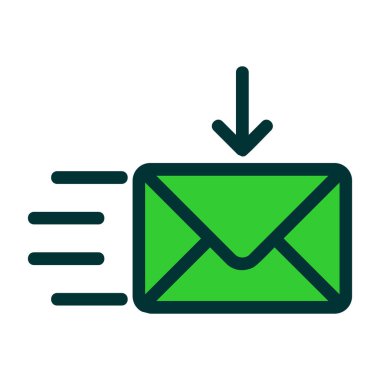 e- posta iletisi ikonu vektör illüstrasyon tasarımı