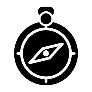 Pusula. Web simgesi basit tasarım