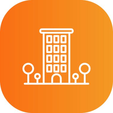 Benzersiz otel inşa vektör simgesi