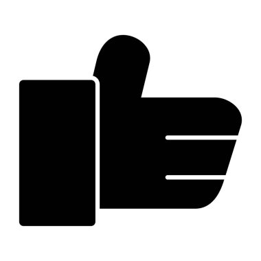 başparmak yukarı kabartma vektör simgesi