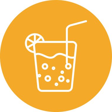 Kokteyl simgesinin vektör illüstrasyonu