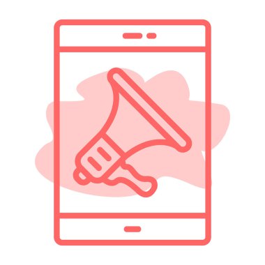 Kırmızı ve sarı ikonun vektör illüstrasyonu