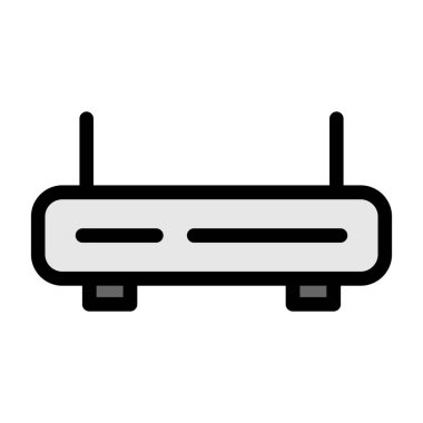 router simgesi vektör illüstrasyonu