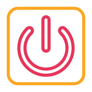 Güç kaynağının güç işaretiyle vektör simgesi