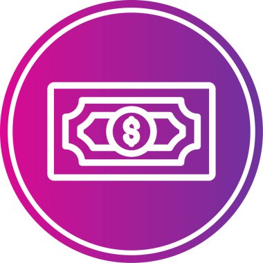 Dolar. Web simgesi basit illüstrasyon