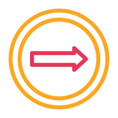 Ok işareti simgesi. vektör illüstrasyonu